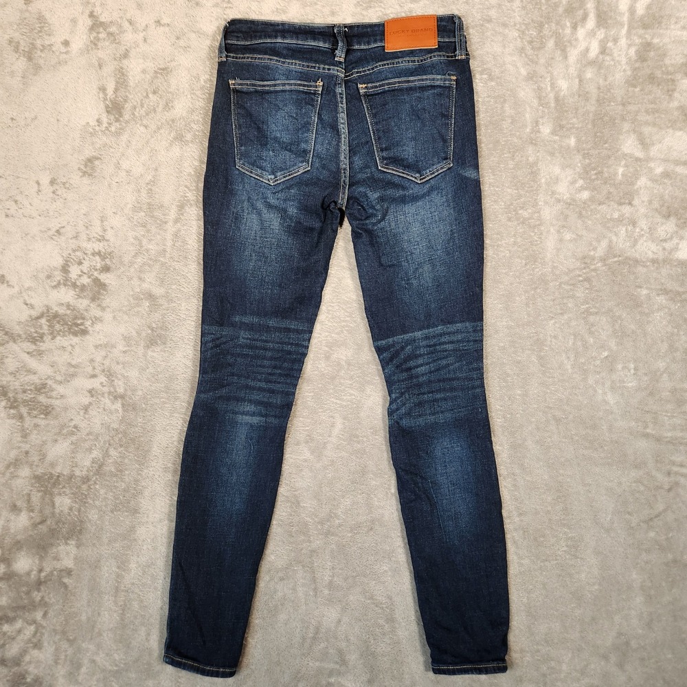 Lucky Brand Lolita Skinny Jeans Womens 2/26 Blue Excellent Low Rise Dark Wash - Picture 13 of 15